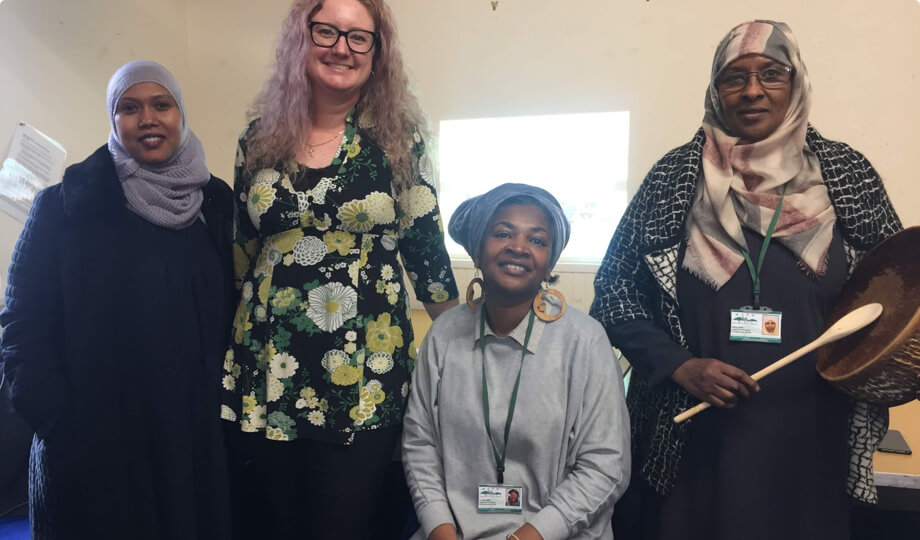 Angela Greenwood on visit to Maan Somali